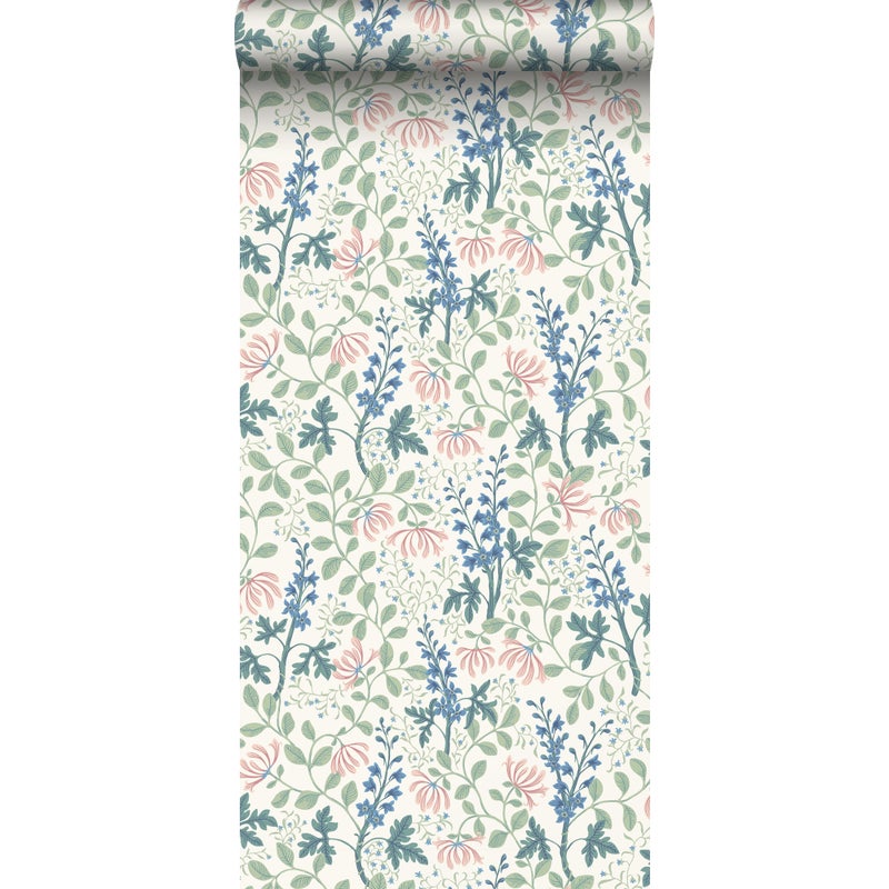 Tapeta kwiaty w wielu kolorach - 53 cm x 10.05 m - BORASTAPETER