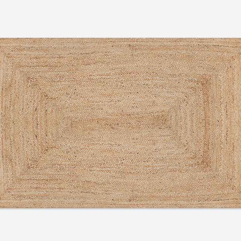 Dywan z juty 175x275 cm naturalny styl śródziemnomorski ręcznie robiony