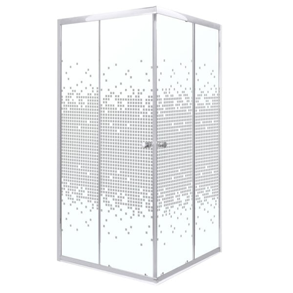 Kabina prysznicowa kwadratowa Pixel SQ WHITE 80 biała kratka Kerra