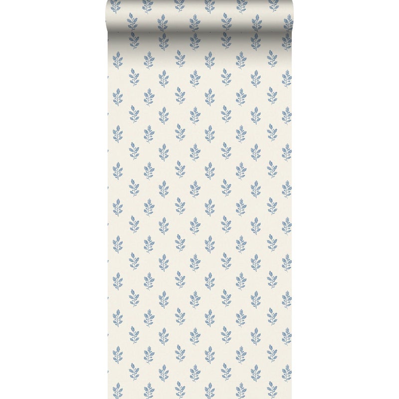 Tapeta kwiaty niebieskimIbeżowym - 53 cm x 10.05 m - BORASTAPETER