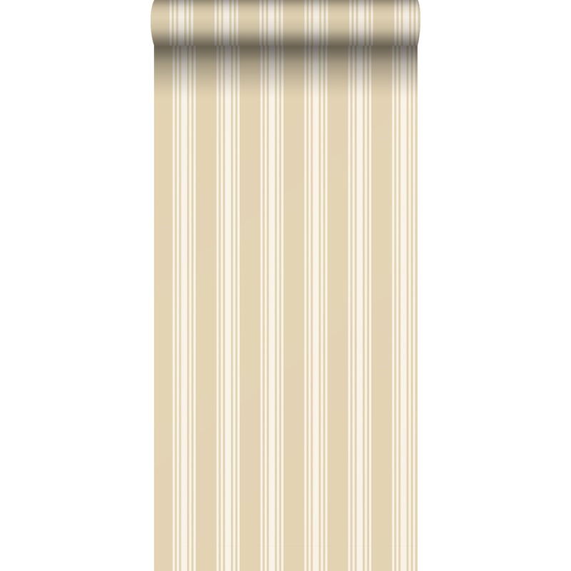 Tapeta paski ciepły beż - 53 cm x 10.05 m - BORASTAPETER