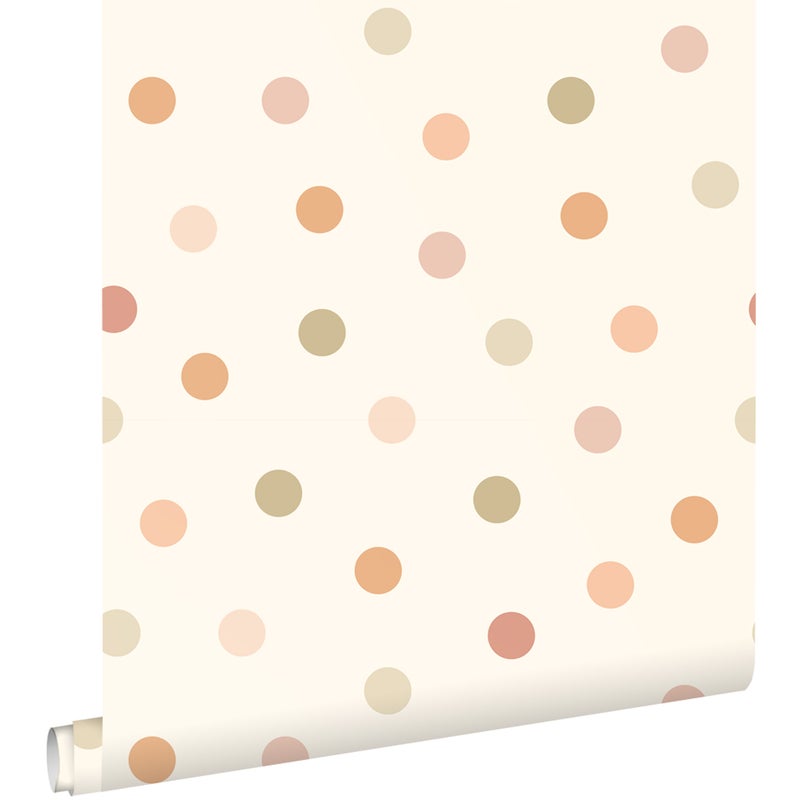 Tapeta kropka beżowymIw wielu kolorach - 50 x 900 cm - ESTAHOME