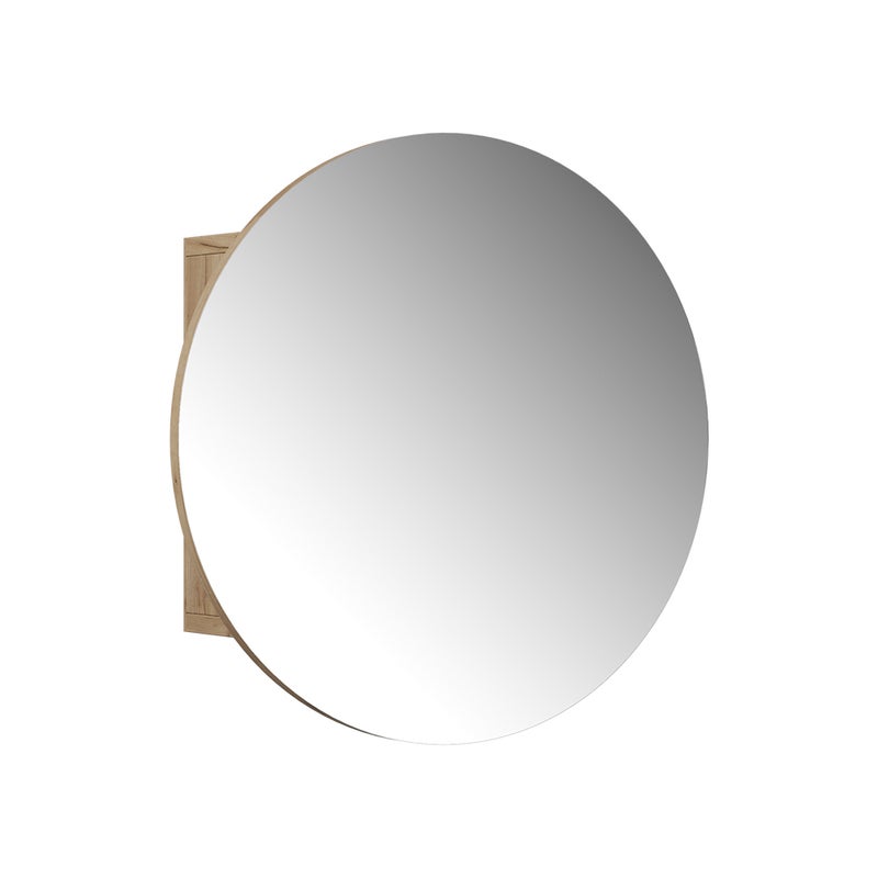 Vicco Szafka z lustrem w łazience Loki, Złoty dąb energetyczny, 50 x 50 cm z 2 przegrodami