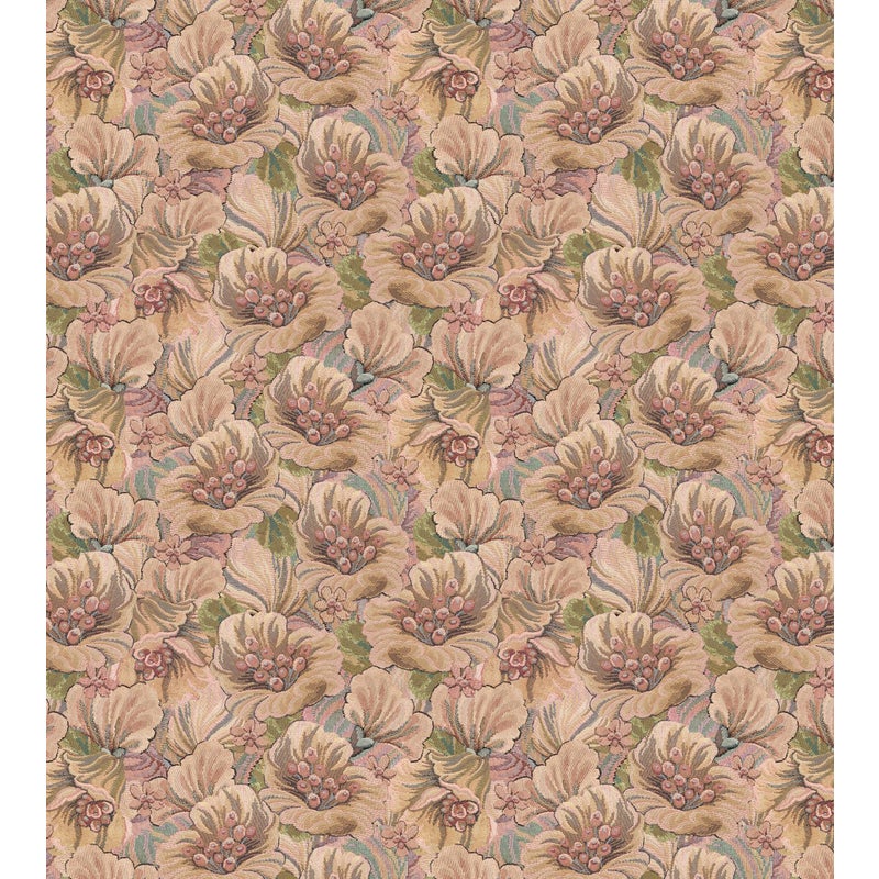 Fototapeta haftowany kwiatowy wzór brązowym,beżowymIstarego różu - 2.5 x 2.79 m - ESTAHOME