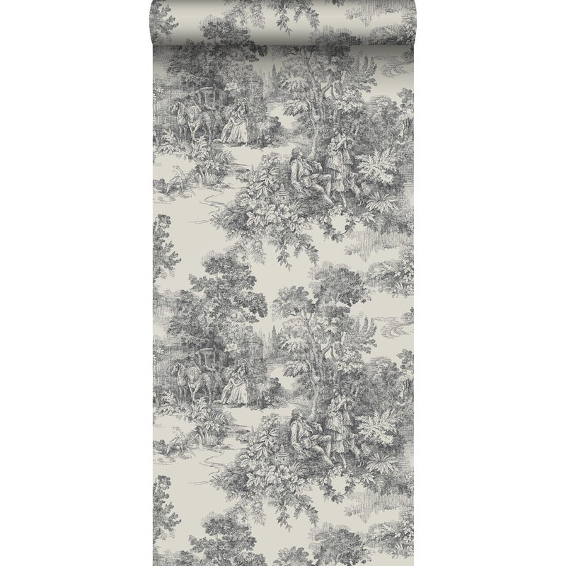 Tapeta Natura szarym - 53 cm x 10.05 m - BORASTAPETER
