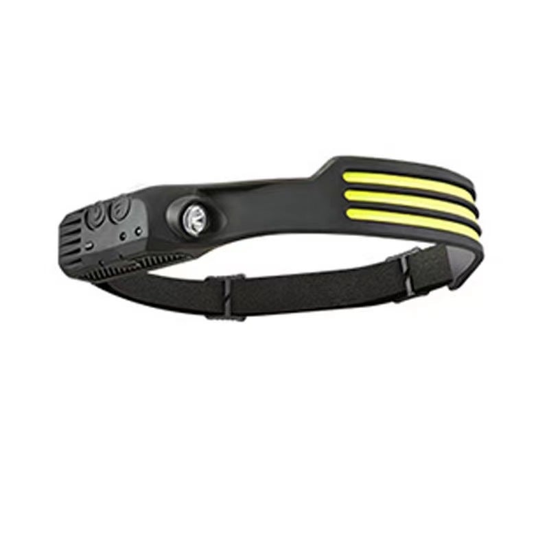 Ultramocna lampa czołowa LED, super jasna 3 Latarka czołowa LED z akumulatorem USB i czujnikiem ruchu, idealna na wędkowanie, kemping