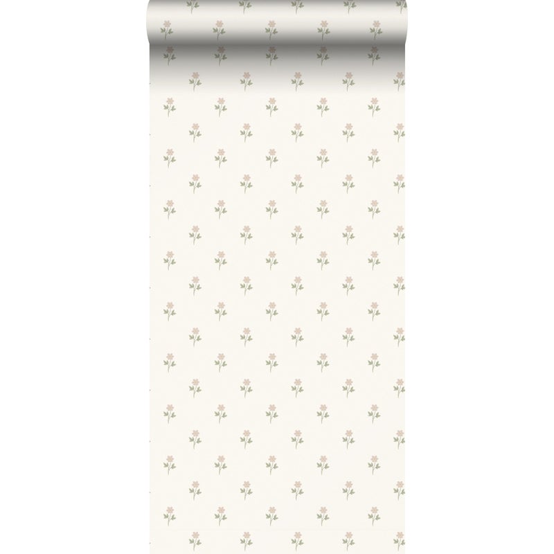 Tapeta kwiaty różowymIbeżowym - 53 cm x 10.05 m - BORASTAPETER