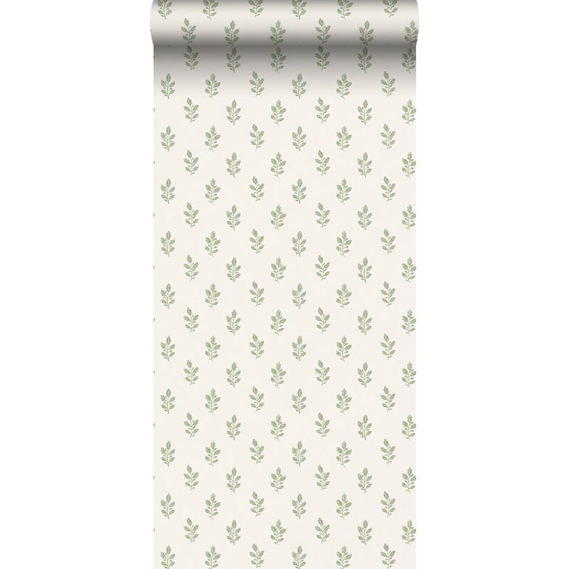 Tapeta kwiaty zielonymIbeżowym - 53 cm x 10.05 m - BORASTAPETER