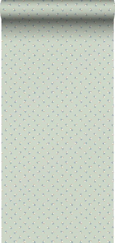 Tapeta kwiaty zielonym - 53 cm x 10.05 m - BORASTAPETER