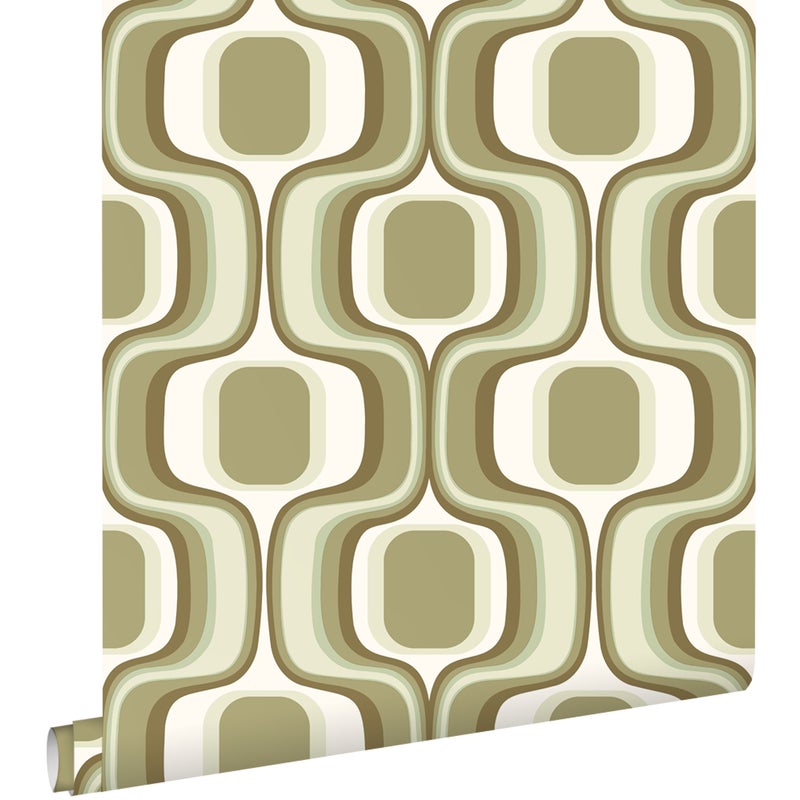 Tapeta ozdoby retro zielonym - 50 x 900 cm - ESTAHOME