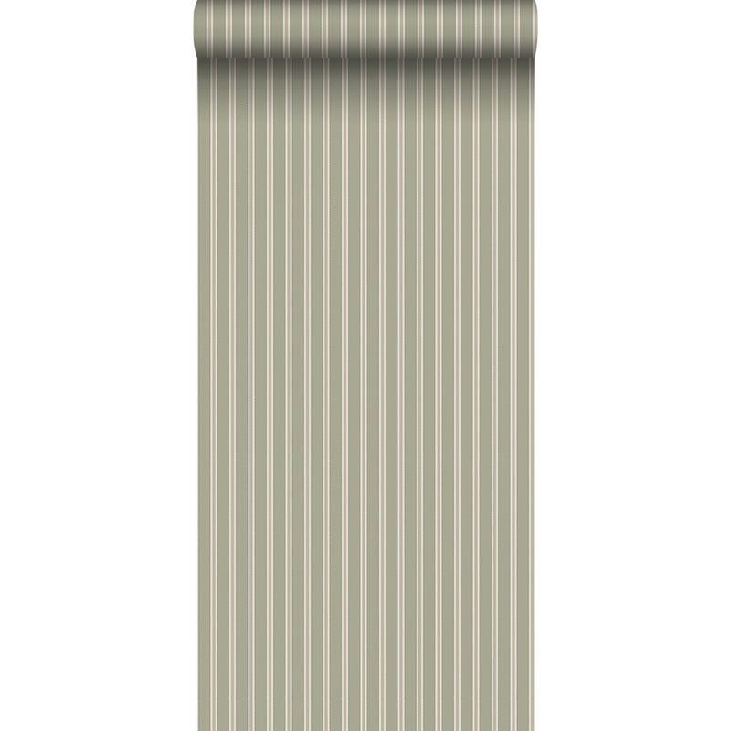 Tapeta paski oliwkowym - 53 cm x 10.05 m - BORASTAPETER