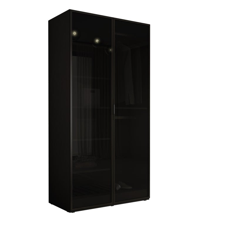 Szafa : Czarny grafit / Szkło Antisol, 100 x 200 x 51 cm