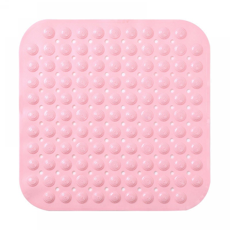 opakowanie 48x48 cm różowa antypoślizgowa mata łazienkowa, kwadratowa mata prysznicowa, odporna na pleśń mata łazienkowa z PVC z przyssawką