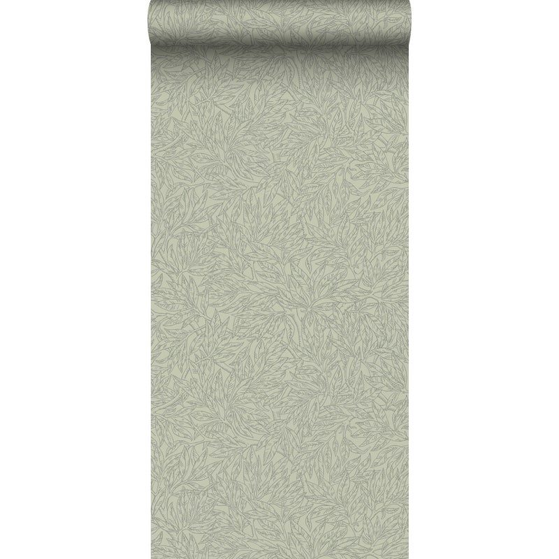 Tapeta narysowane liście zielonym - 53 cm x 10.05 m - BORASTAPETER