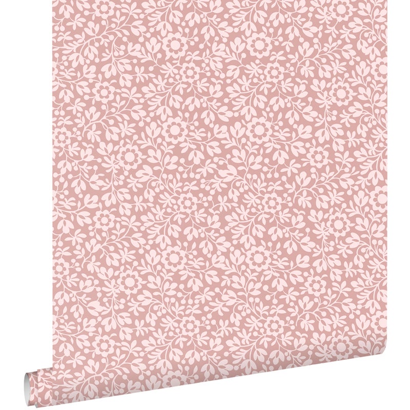 Tapeta kwiaty jasnego różu - 50 x 900 cm - ESTAHOME
