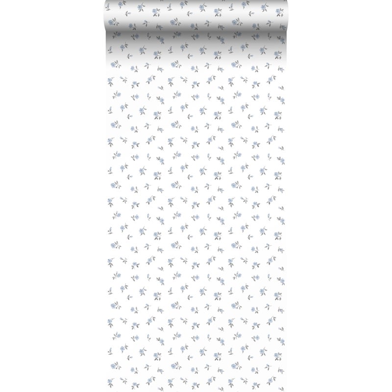 Tapeta kwiaty niebieskim - 50 x 900 cm - SANDERS & SANDERS