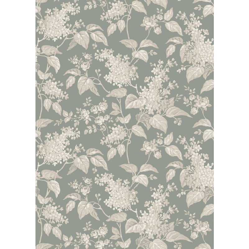 Tapeta kwiaty niebieskoszarymIróżowym - 53 cm x 10.05 m - BORASTAPETER