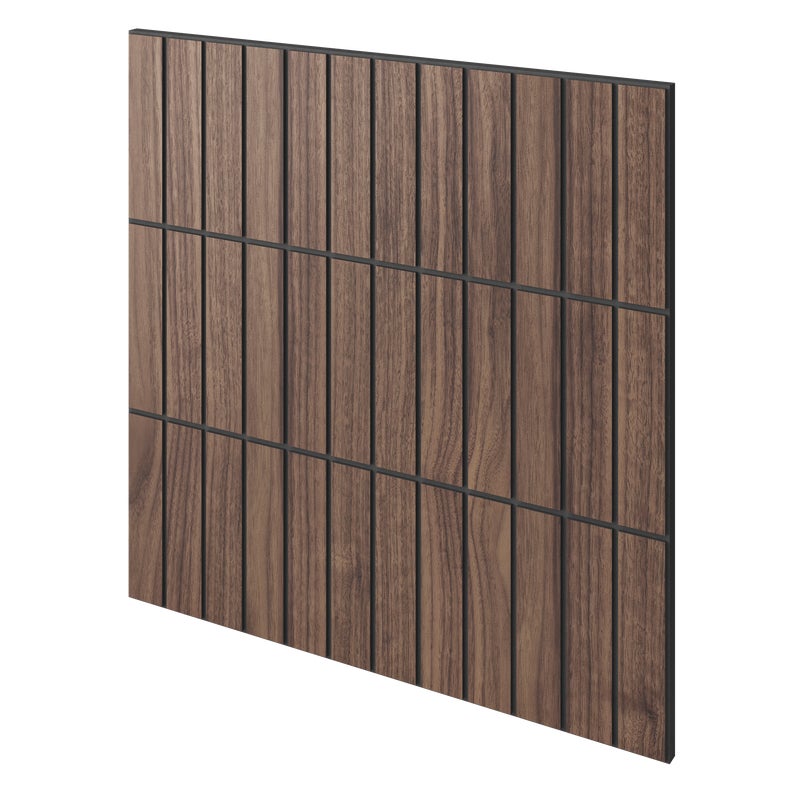 Panel frezowany fornir orzech amerykański LAMELE3D - Barcelona