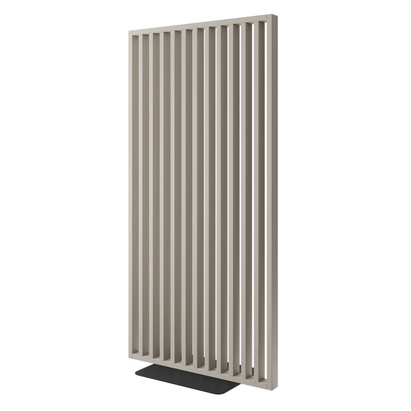 Ścianka działowa z podstawą - gotowy zestaw - LAMELE3D piaskowy beż pod kątem 45°