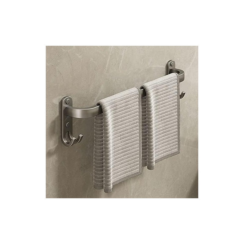 Wieszak na ręczniki, nie wymaga wiercenia, wieszak na ręczniki łazienkowe, wieszak na ręczniki ścienny, wieszak na ręczniki kuchenne, 30 cm szary