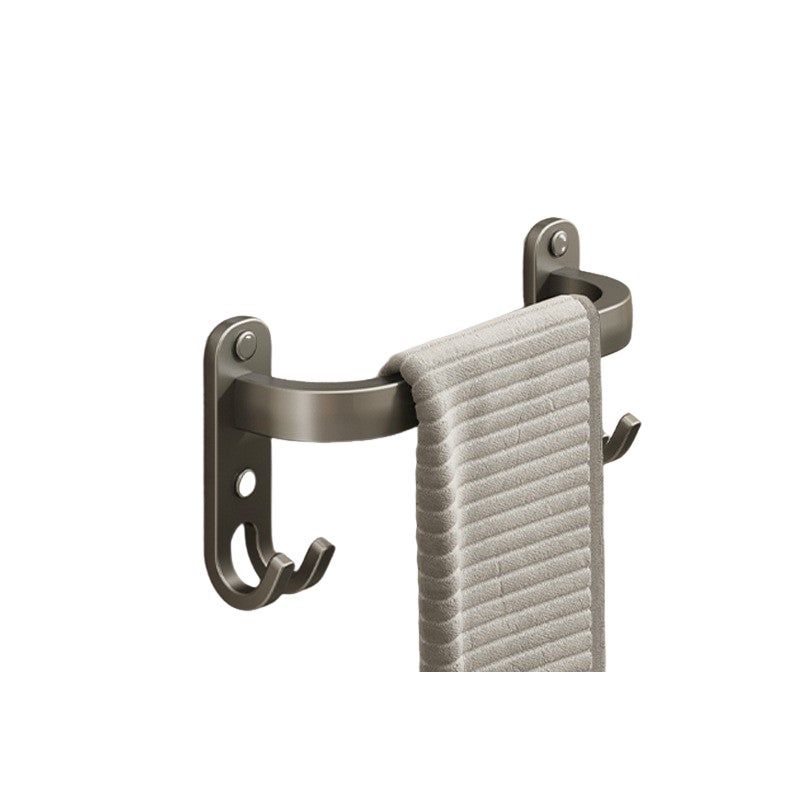 Wieszak na ręczniki, nie wymaga wiercenia, wieszak na ręczniki łazienkowe, wieszak na ręczniki ścienny, wieszak na ręczniki kuchenne, 20 cm szary