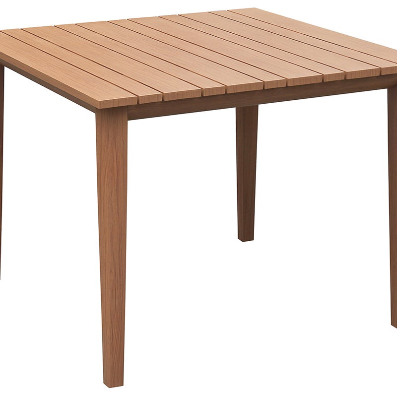 Stół Onda 90x90, aluminiowa rama i blat z listew, do ogrodu i na werandę