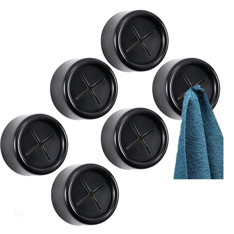 uniwersalnych wieszaków na ręczniki łazienkowe, haczyki wciskane – praktyczne przechowywanie w łazience i kuchni, czarne
