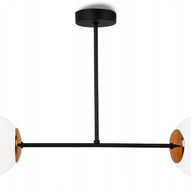 Lampa sufitowa wisząca Palermo modern 2xE27 abażur kula miedziana/biała Light Home LH