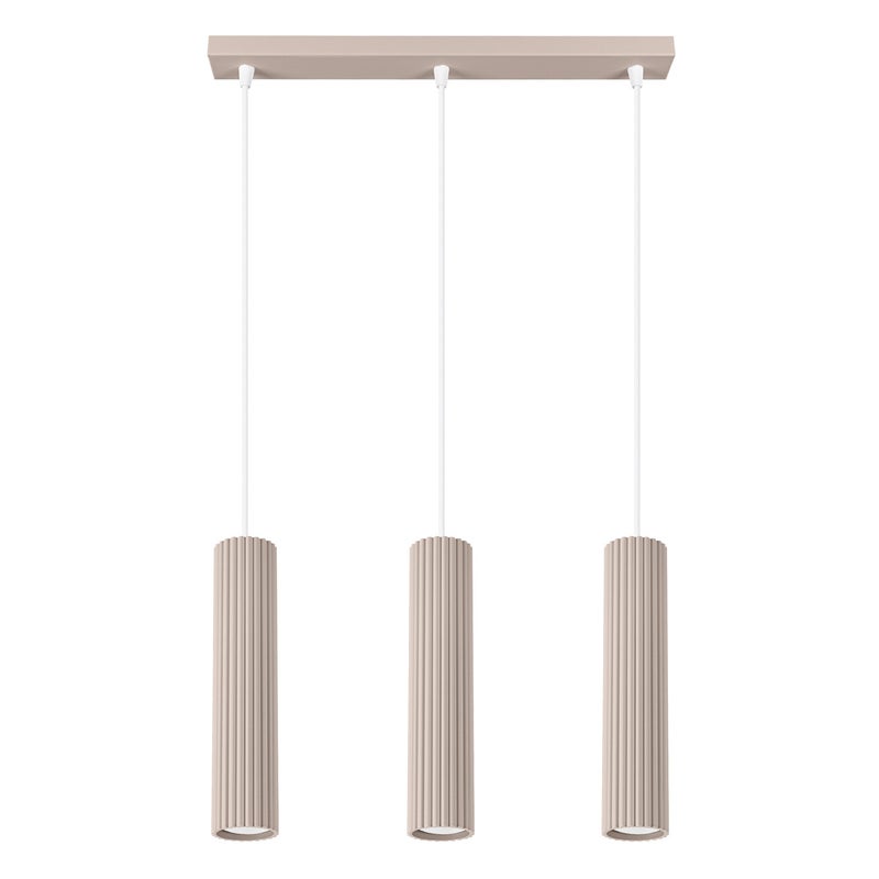 Lampa wisząca KARBON taupe 3 x GU10 x 10W wym: 98 x 45 x 6,5 cm Sollux Lighting