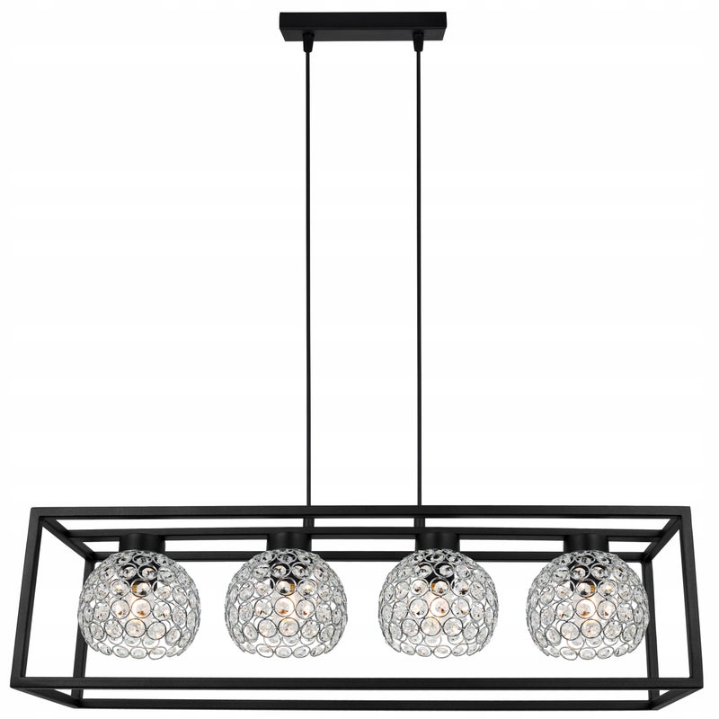 Lampa sufitowa wisząca Crystal Cage modern 4xE27 abażur kule kryształowe transparentne Light Home LH