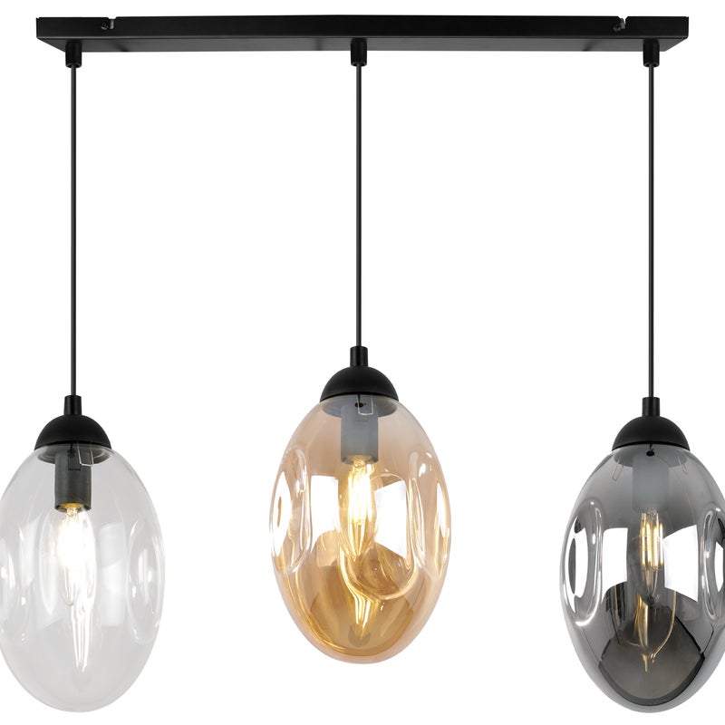 Lampa sufitowa wisząca Vigo modern 3xE14 abażur owalny wielokolorowy Light Home LH