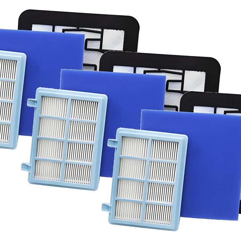 Zestaw 3 filtrów do odkurzaczy Philips PowerPro Compact, Power Pro Active i City FC8010/01 FC8010/02 - Filtry silnika i wydechu