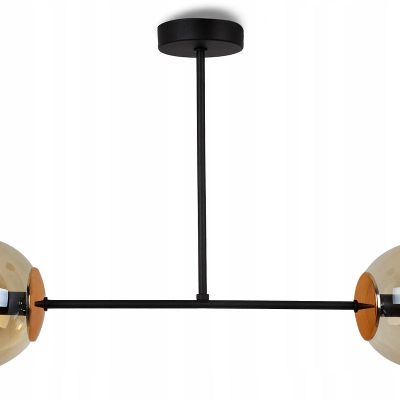 Lampa sufitowa wisząca Tuluza elegance 2xE27 abażur kule miodowe/miedziane Light Home LH