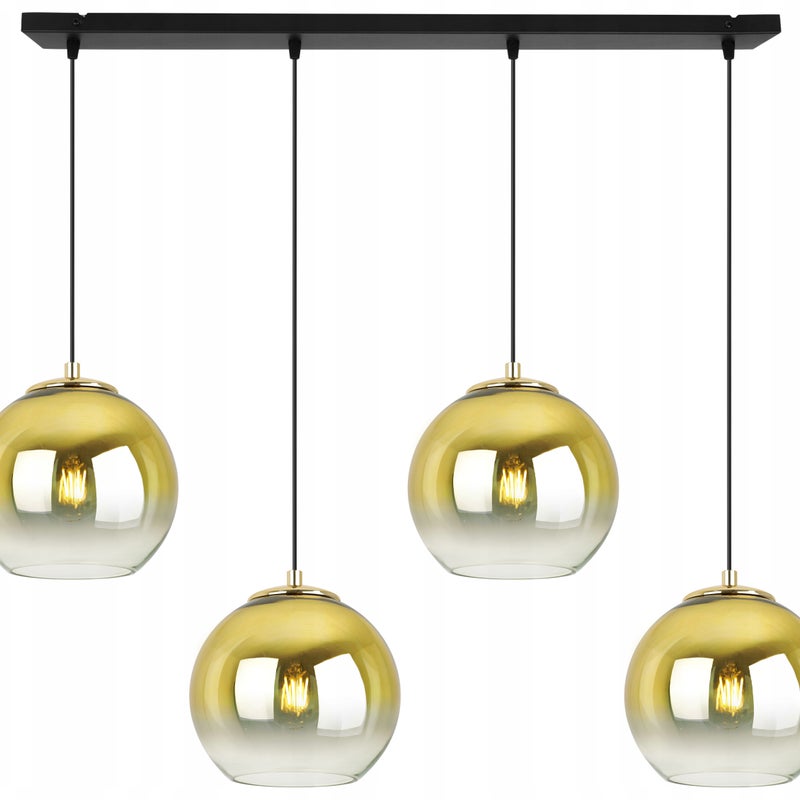Lampa sufitowa wisząca Spider Beren Gold classic 4xE27 15cm abażur kula złota Light Home LH