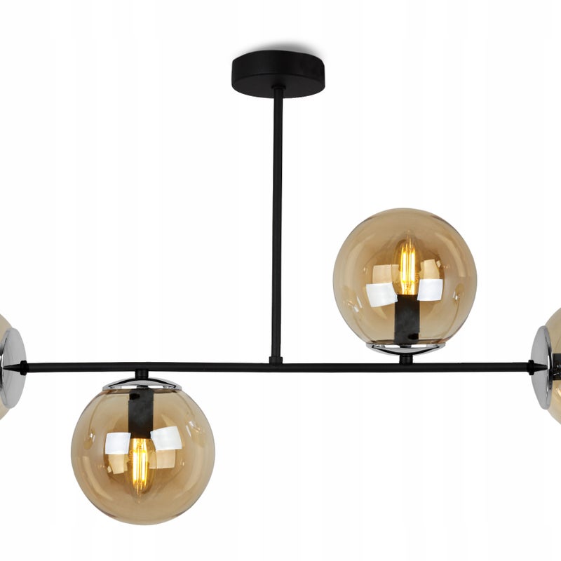 Lampa sufitowa wisząca Tuluza modern 4xE27 abażur kula srebrna/miedziana Light Home LH