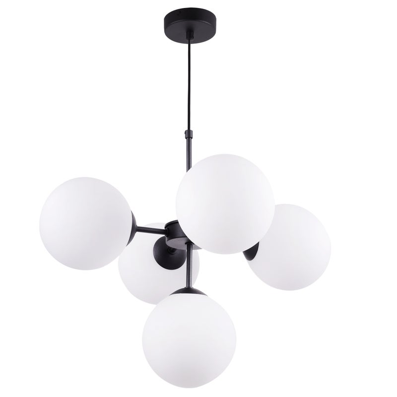 Lampa sufitowa wisząca Imperia modern 5xE14 abażur kula biała Light Home LH