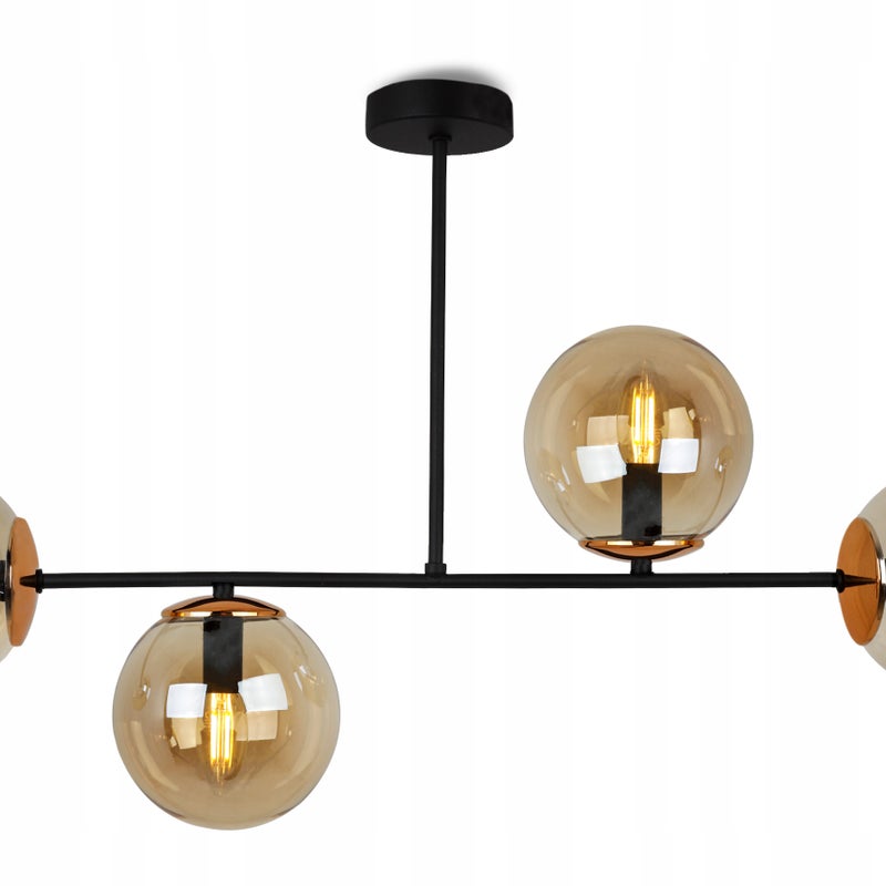 Lampa sufitowa wisząca Tuluza modern 4xE27 abażur kula miedziana Light Home LH