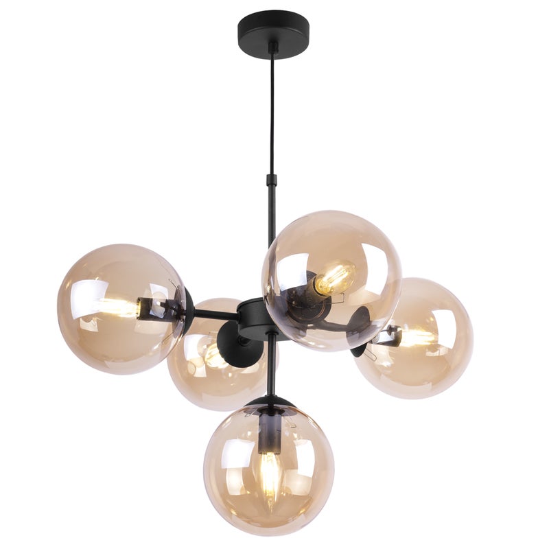 Lampa sufitowa wisząca Imperia modern 5xE14 abażur kula miodowa Light Home LH