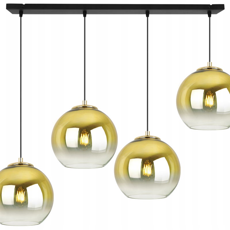 Lampa sufitowa wisząca Beren Gold loft 4xE27 20cm abażur kula złota Light Home LH