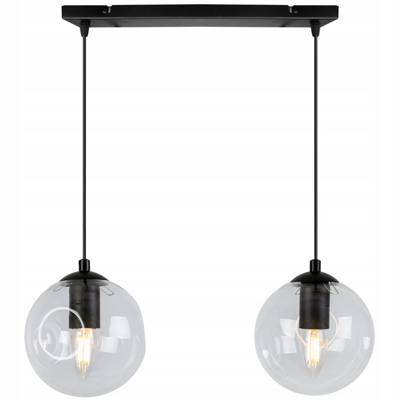 Lampa sufitowa wisząca Monako modern 2xE27 abażur kula transparentna Light Home LH