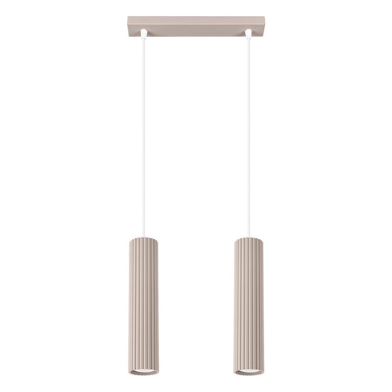 Lampa wisząca KARBON taupe 2 x GU10 x 10W wym: 90 x 30 x 6,5 cm Sollux Lighting