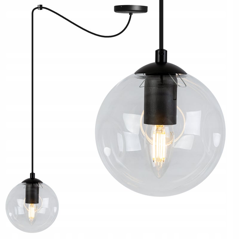 Lampa sufitowa wisząca Spider Monako modern 1xE27 abażur transparentny Light Home LH