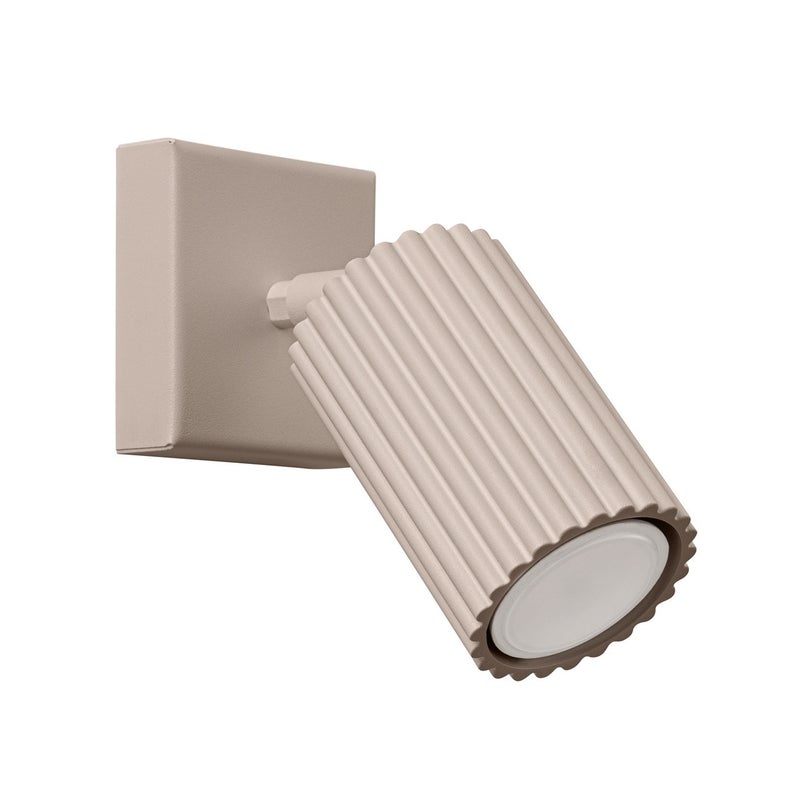 Kinkiet nowoczesny KARBON taupe 1xGU10x10W wym: 16x8x16 cm IP20 Sollux Lighting