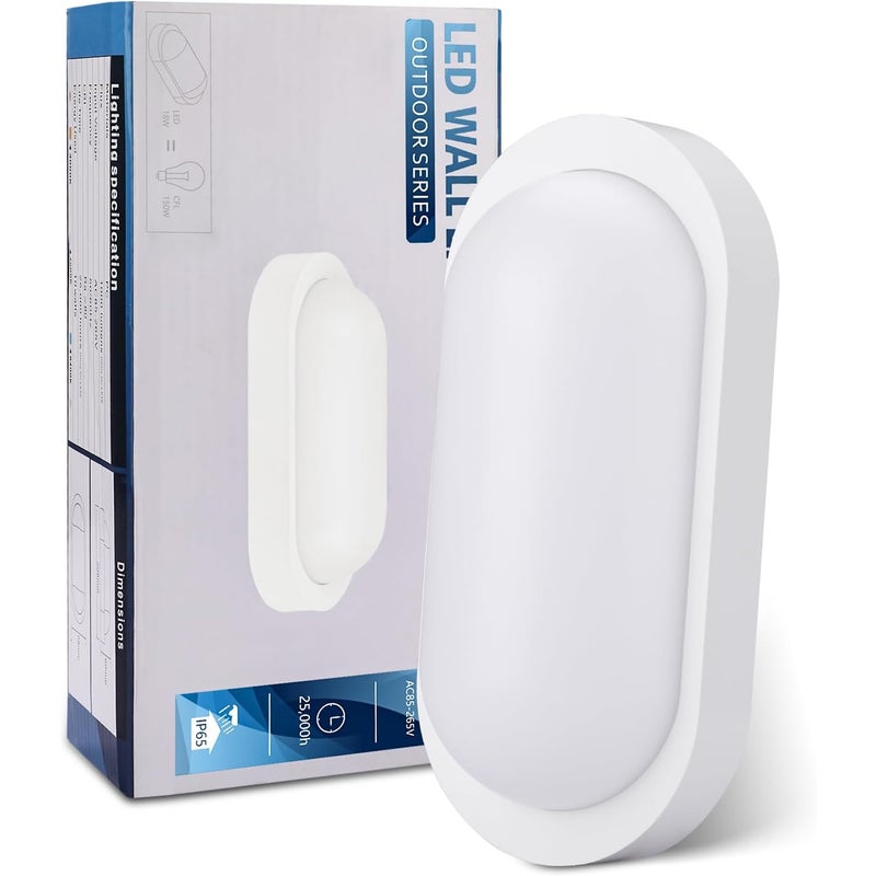 LOVHAUS 18W Zewnętrzna lampa ścienna LED, oświetlenie zewnętrzne LED IP65, 4000K Wysoka jasność Nowoczesny design Ogród Balkon Łazienka
