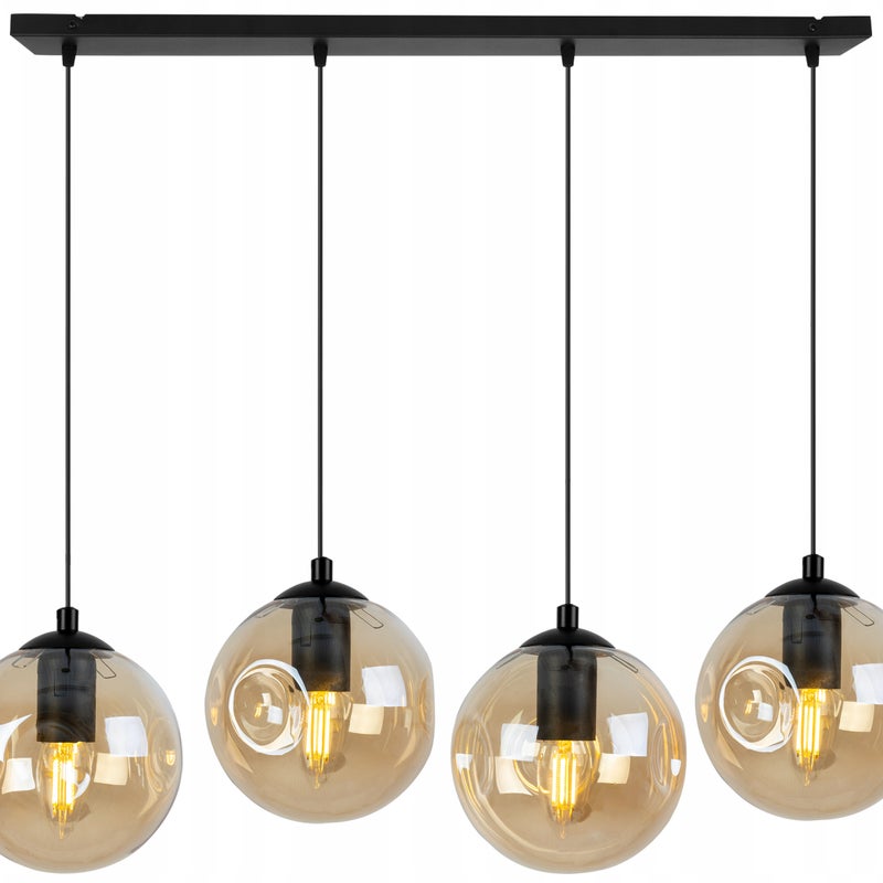 Lampa sufitowa wisząca Monako modern 4xE27 abażur kula miedziana Light Home LH