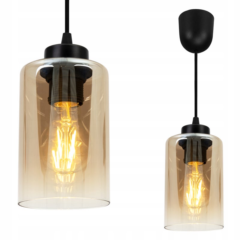 Lampa sufitowa wisząca Hella elegance 1xE27 abażur miedziany Light Home LH