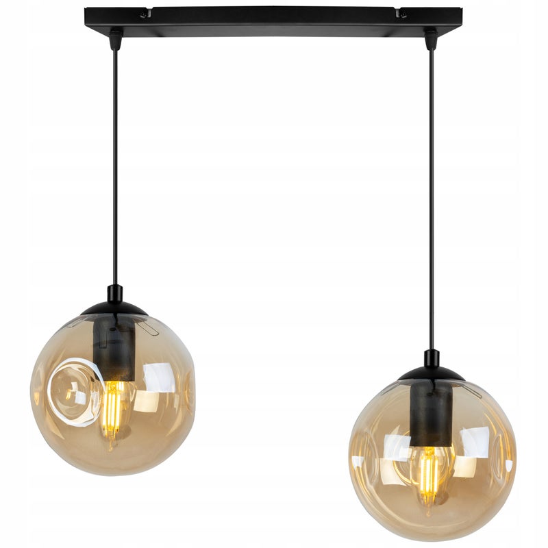 Lampa sufitowa wisząca Monako modern 2xE27 abażur kula miedziana Light Home LH