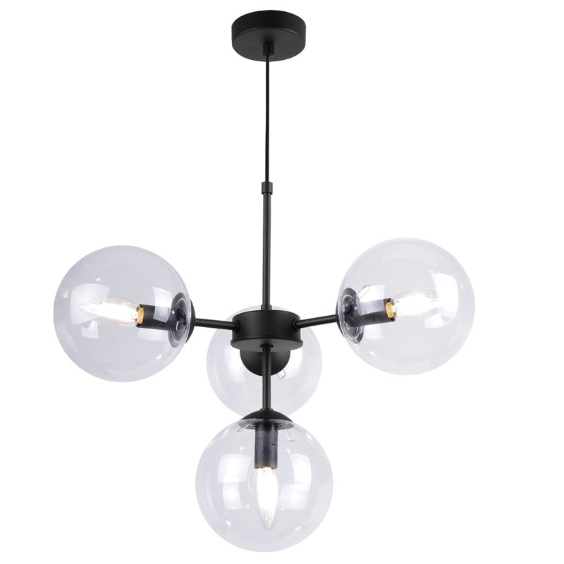 Lampa sufitowa wisząca Imperia modern 4xE14 abażur kula transparentna Light Home LH