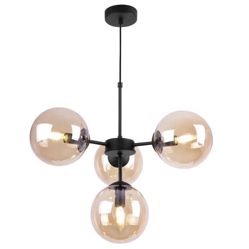 Lampa sufitowa wisząca Imperia modern 4xE14 abażur kula miodowa Light Home LH