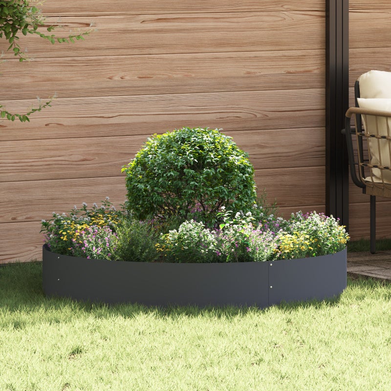 VidaXL Donice ogrodowe 5 pcs Antracyt 120 x 120 x 20 cm Stal